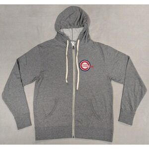 Foo Fighters Hoodie Mens Medium Gray Rock Band Tour Chicago Zip Sweatshirt